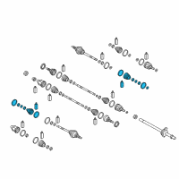 OEM 2019 Kia Stinger Boot Kit-Front Axle Wheel Diagram - 49541J5100