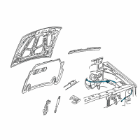 OEM 1998 Ford Explorer Release Cable Diagram - F87Z-16916-AA