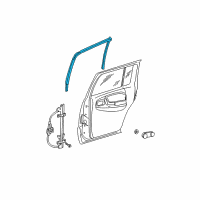 OEM 2001 Dodge Dakota Seal-Rear Door Diagram - 55257186AB