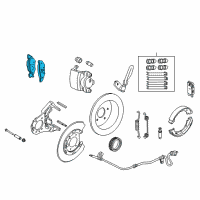 OEM 2004 Ford Crown Victoria Rear Pads Diagram - 4U2Z-2V200-CA