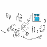 OEM 2004 Lincoln Town Car Brake Pads Mount Kit Diagram - 1L3Z-2V321-EA