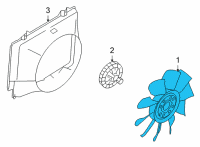 OEM 2006 Ford F-350 Super Duty Fan Blade Diagram - F81Z-8600-KA