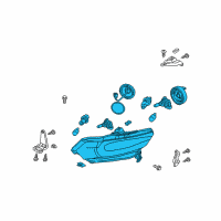 OEM 2012 Honda Insight Headlight Assembly, Driver Side Diagram - 33150-TM8-A51