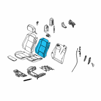 OEM 2006 BMW 650i Foam Pad Basic Backrest Left Diagram - 52-10-9-158-395