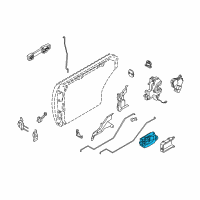 OEM Infiniti M45 Handle Assembly-Rear Door Inside, L Diagram - 80671-CR000