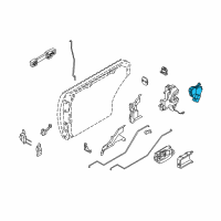 OEM 2003 Infiniti Q45 Automatic Rear Door Lock Actuator, Left Diagram - 80553-AG110