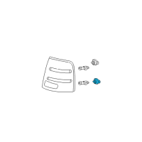 OEM 2002 Ford Escape Back Up Lamp Bulb Socket Diagram - 2U5Z-13411-HA