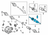 OEM 2019 Kia K900 Joint Kit-Fr Axle Di Diagram - 49535D2100
