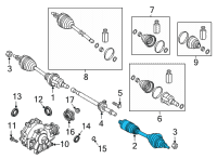 OEM 2019 Kia K900 Shaft Assembly-Drive, LH Diagram - 49500D2100