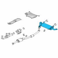 OEM 2015 Acura RDX Muffler, Exhaust Diagram - 18307-TX4-A02
