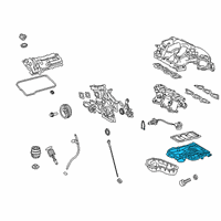OEM Lexus RX450hL Pan Assembly, Oil Diagram - 12100-31040