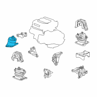 OEM 2014 Honda Accord Mounting Rub Assy, Eng Diagram - 50820-T2G-A01