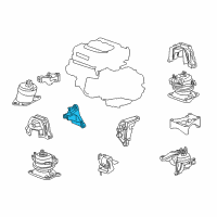 OEM Acura RLX Bracket, Front Engine Mounting Diagram - 50630-TA1-A00