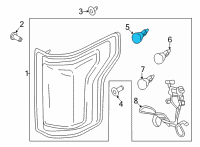 OEM 2022 Ford F-350 Super Duty Exterior Bulbs Diagram - JL3Z-13466-B