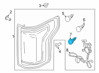 OEM Ford F-350 Super Duty Back Up Lamp Bulb Diagram - JL3Z-13466-C