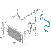 OEM 2016 Lincoln MKX Upper Pressure Hose Diagram - E1GZ-19D742-PC