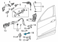 OEM 2022 Acura TLX Checker, Front Door Diagram - 72340-TGV-A01