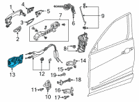 OEM 2022 Acura RDX HANDLE, L INSIDE Diagram - 72160-TJB-A11