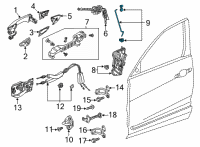 OEM 2021 Acura TLX Rod Set, Right Front Diagram - 72113-TGV-305