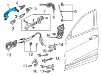 OEM 2022 Acura TLX Handler, Front (Extreme Crimson Pearl) Diagram - 72141-TJB-A71ZB