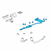 OEM Saturn Muffler & Pipe Diagram - 25891666