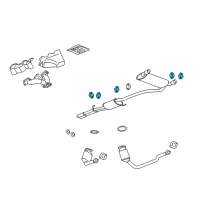 OEM 2009 Saturn Vue Insulator, Exhaust Muffler Hanger Diagram - 10235283