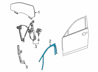 OEM Cadillac CT5 Run Weatherstrip Diagram - 84711078