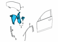 OEM 2022 Cadillac CT5 Window Regulator Diagram - 84718516