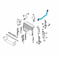 OEM 2004 BMW X3 Engine Thermostat Coolant Hose Diagram - 11-53-3-400-205