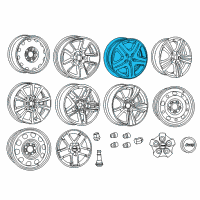 OEM 2015 Jeep Compass Aluminum Wheel Diagram - YW38PAKAC