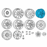 OEM 2016 Jeep Compass Aluminum Wheel Diagram - 1LT46CDMAC