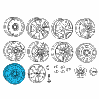 OEM 2010 Jeep Compass Steel Wheel 16 Inch Diagram - 5105078AB