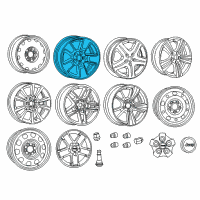 OEM 2017 Jeep Compass Aluminum Wheel Diagram - 5LB99PAKAA