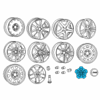 OEM Jeep Compass Wheel Center Cap Diagram - YX93S4AAB