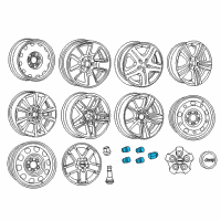 OEM 2015 Jeep Compass Lock Set-Wheel Diagram - 5105834AA
