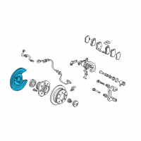 OEM 2000 Acura TL Plate, Right Rear Brake Back Diagram - 43110-S0K-A03