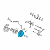 OEM Acura TL Disk, Rear Brake Drum In Diagram - 42510-SCV-A00