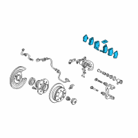 OEM Acura CL Rear Genuine Acura Pad Set Diagram - 43022-SP0-030