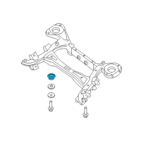 OEM Nissan INSULATOR-Differential Mounting Diagram - 55476-1LA0A