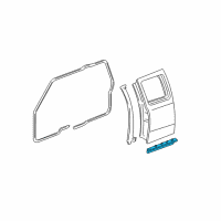 OEM 2003 Ford Ranger Lower Weatherstrip Diagram - 3L5Z-1020758-AA