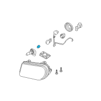 OEM 1998 Jeep Wrangler Bulb Diagram - L002825W5W