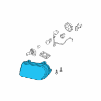 OEM Dodge Magnum Passenger Side Headlight Assembly Diagram - 4806338AB