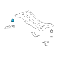 OEM Toyota Camry Suspension Crossmember Lower Insulator Diagram - 52272-07020