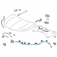 OEM 2018 Acura MDX Wire Assembly, Hood Diagram - 74130-TZ5-A01