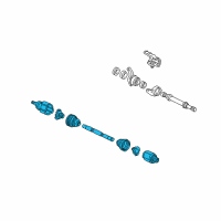 OEM Acura Driveshaft Assembly, Passenger Side Diagram - 42310-SL0-000