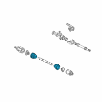 OEM 2003 Acura NSX Boot Set, Driveshaft Diagram - 42017-SL0-020