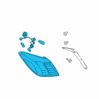OEM 2011 Nissan Murano Lamp Assembly-Rear Combination LH Diagram - 26555-1SX0A