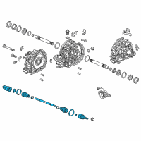 OEM Acura MDX Driveshaft Assembly, Passenger Side Diagram - 42310-TRX-A01