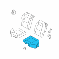 OEM 2000 Nissan Xterra Cushion Rear Seat LH Diagram - 88350-7Z400