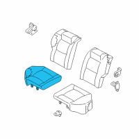 OEM 2001 Nissan Xterra Cushion Assy-Rear Seat, RH Diagram - 88300-7Z400